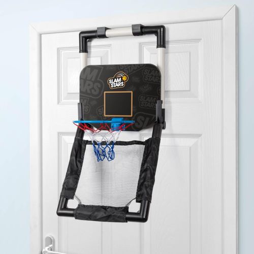 לוח כדורסל מתקפל להעמדה על שולחן / רצפה או תליה על הדלת עם כדור ומשאבת ניפוח
