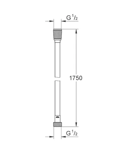 צינור אמבט 1.75 ר SILVERFLEX גרואה 28388A01 גרפיט.