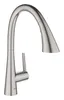 ברז מטבח נשלף גרואה ZEDRA 3 מצבי זרימה 32294DC2 ניקל מוברש