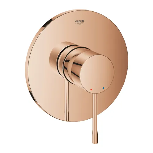 כיסוי 3 דרך Essence מבית גרואה Grohe בצבע רוז גולד, אינטרפוץ 3 דרך למקלחת דגם 35600000 24168DL1.