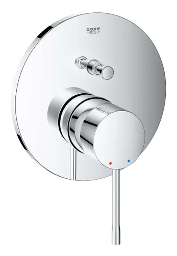 כיסוי 4 דרך Essence מבית Grohe אינטרפוץ למקלחת בגימור ניקל כרום דגם 35600000 24167001.