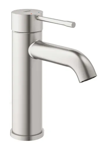ברז רחצה נמוך מבית גרואה דגם Essence 24172DC1 בגימור ניקל מוברש.