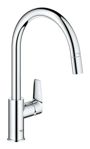 ברז מטבח נשלף BauEdge מבית Grohe בגימור ניקל כרום דגם 30536000.