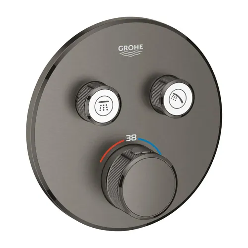 כיסוי 4 דרך SMARTCONTROL מבית גרואה Grohe בגימור גרפיט למקלחת אינטרפוץ.