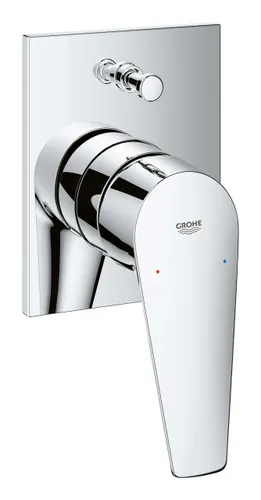 אינטרפוץ 4 דרך מרובע מבית גרואה Grohe דגם BauEdge 29353001 בגימור ניקל כרום.
