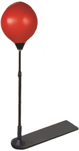 סט איגרוף עם סטנד רצפתי מתכוונן וזוג כפפות אדומות