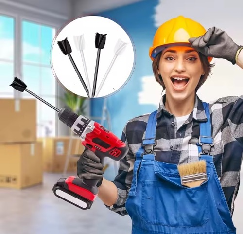 מוט ערבוב קטן צבע לחיבור למקדחה מפלסטיק.