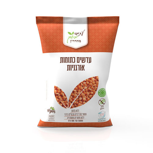עדשים כתומות אורגניות 400 גרם