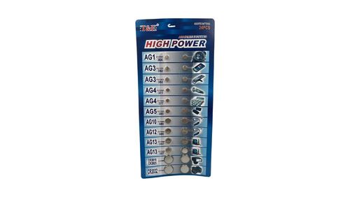 מארז 24 סוללות כפתור HIGH POWER - דגמי AG וליתיום