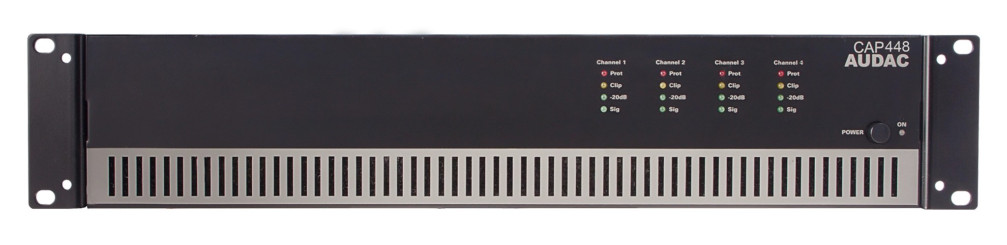 מגבר כוח ארבעה ערוצים 4x480W 100V AUDAC CAP448