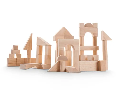 50 קוביות עץ טבעי גדולות של  PLAN TOYSתיבת נח פעילות יצירה צביעה משחקים לנסיעות דמיון מטבח צעצועי עץ איכות חשיבה משחקי התפתחות תינוקות דמיון מריונטה אאוריקה מקופלת טויסים ענטל עדינות