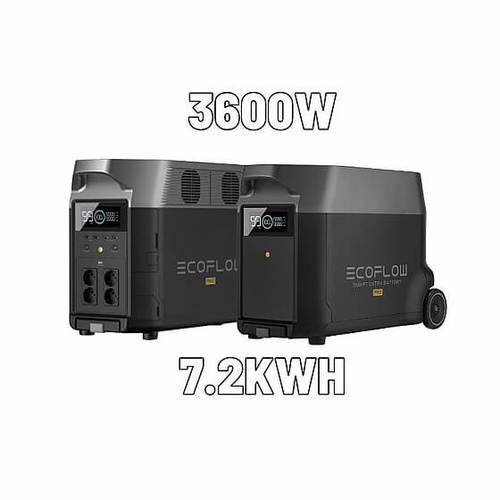קיט תחנת כח ניידת ECOFLOW DELTA3600PRO + תא הרחבה