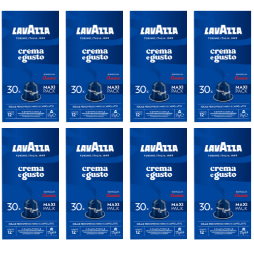 240 קפסולות לוואצה קרמה א גוסטו קלאסיקו Lavazza Crema e Gusto Classico לנספרסו