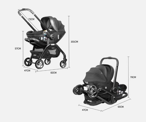 חדש! סלקל על גלגלים 5 ב 1 טיולון וכיסא בטיחות - car seat strolle - בצבע שחור