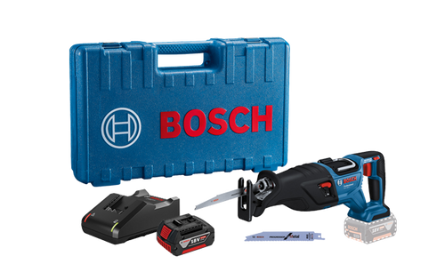 מסור חרב + מזוודה + סוללה 5AH ומטען GSA 185 BOSCH 