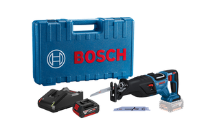 מסור חרב + מזוודה + סוללה 5AH ומטען GSA 185 BOSCH