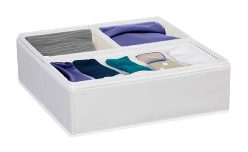 ארגונית בד 4 חלקים ORGANIZER אפור/שמנת