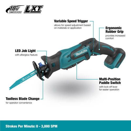מסור חרב נטען 18V דגם DJR183Z מקיטה Makita