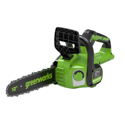 מסור שרשרת נטען GREENWORKS 24V דגם GD24CS30 עם מנוע Brushless, להב 30 ס