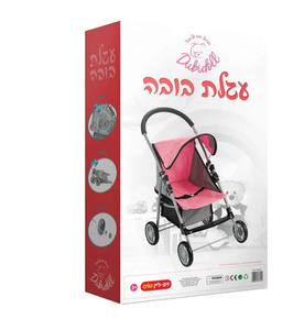 עגלת בובה ישיבה בעלת 4 גלגלים