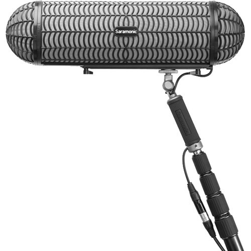 סט מגן רוח צפלין Saramonic VWS Windshield and Suspension System למיקרופוני Shotgun