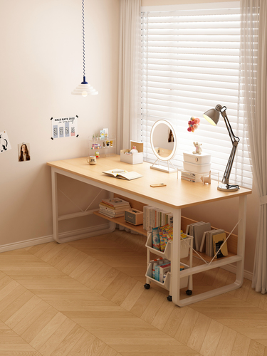 שולחן מחשב דגם עודד - אלון בהיר