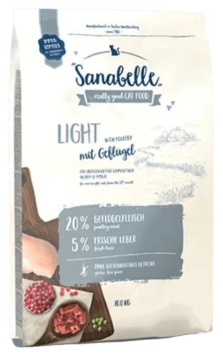 Sanabelle סנאבל מזון יבש לחתול בוגר עם עודף על בסיס עוף משקל 2 ק