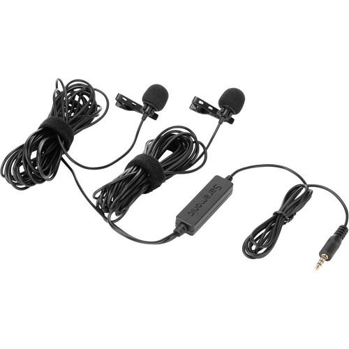 מיקרופון דש כפול Saramonic LavMicro 2M Dual Omnidirectional Lavalier Microphone