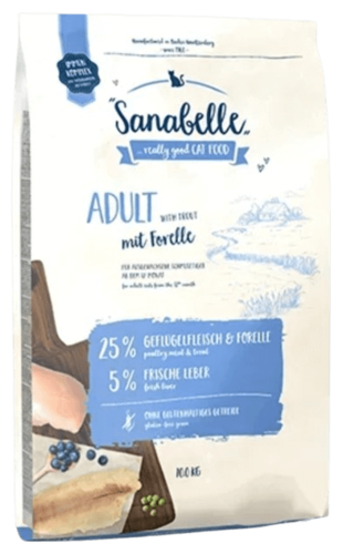 Sanabelle סנאבל מזון יבש לחתול בוגר על בסיס דג פורל 2 ק