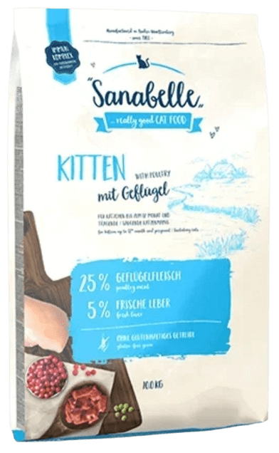 Sanabelle סנאבל מזון יבש לחתולה בהריון/מניקה ולגורים על בסיס עוף 10 ק"ג 