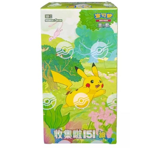 קלפי פוקימון סיניים בוסטר בוקס גורני 151 Pokemon TCG Simplified Chinese Collect 151 Journey (151C) Booster Box