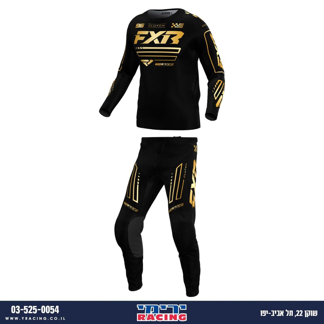 חליפת רכיבה  FXR CLUTCH V25 שחור\זהב