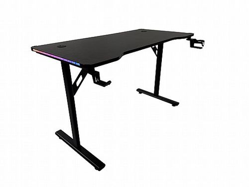 שולחן גיימינג דגם TOKYO צבע שחור כולל תאורת RGB