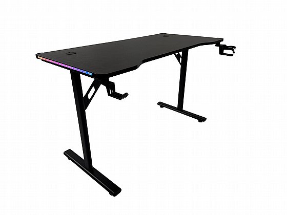 שולחן גיימינג דגם TOKYO צבע שחור כולל תאורת RGB