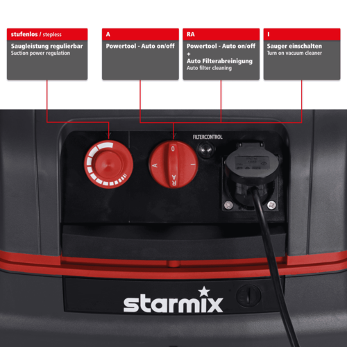 סט מקצועי: מלטשת גובה ELS 225 + שואב אבק ARDL-1625 – Eibenstock ו-Starmix גרמניה