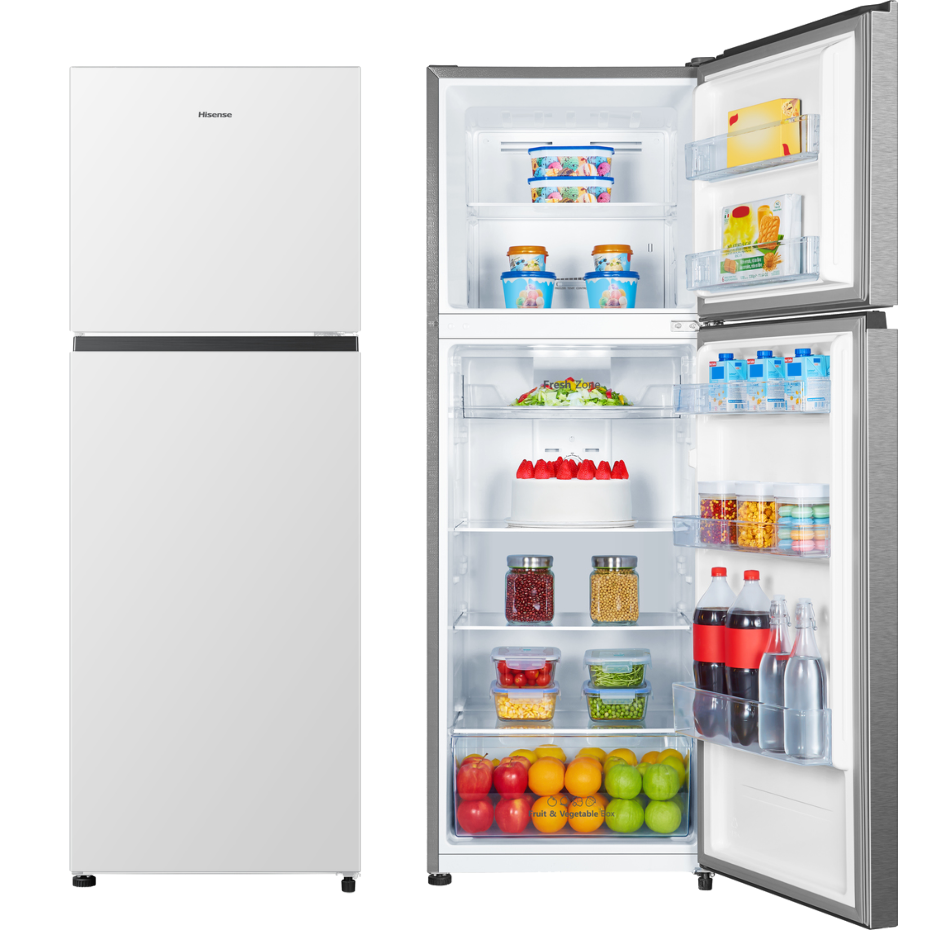 מקרר מקפיא עליון 325 ליטר Hisense RD45-EW - גימור לבן אחריות ע"י היבואן הרשמי