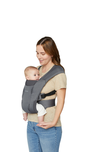 מנשא אמברייס embrace רשת אוורירית רכה  ארגו בייבי ergo baby - שחור מוברש