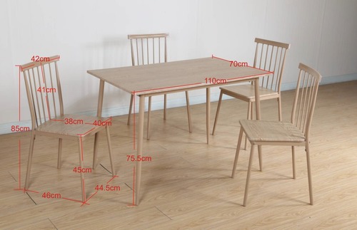 פינת אוכל עם 4 כסאות דגם אופק 