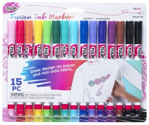 סט 15 טושים לבדים וטקסטיל FABRIC MARKERS 