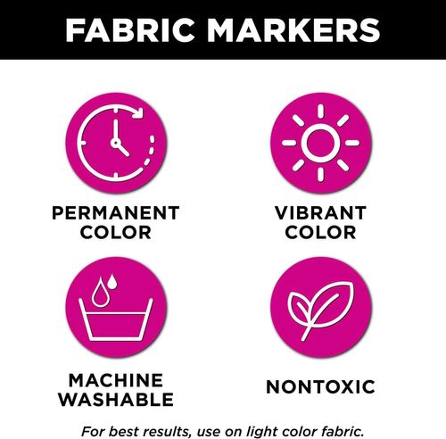 סט 15 טושים לבדים וטקסטיל FABRIC MARKERS 