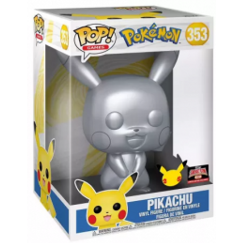 Pikachu Silver 10 inch Funko Pop! 353 בובת פופ