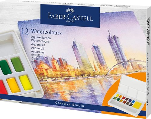 סט של 12 צבעי מים Faber Castell Watercolour