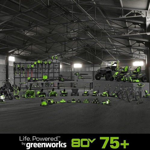 חרמש/קוצץ קנטים נטען GREENWORKS 80V PRO דגם 99562 עם מנוע Brushless ו-4 מצבי מהירות לביצועים מקצועיים