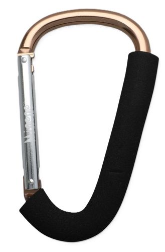 שאקל ענק לתלייה תיקים על עגלת תינוק / טיולון עם מגן ספוג - מוזהב