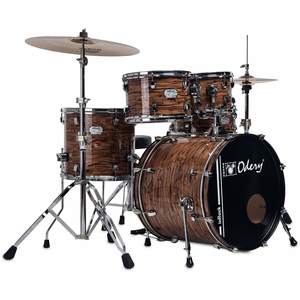 מערכת תופים 5 חלקים + איבזור וכסא 18" סדרת inRock בצבע Gold Tiger מבית Odery-(Brazil)