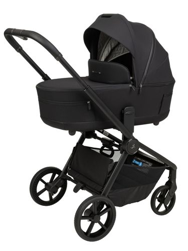עגלת תינוק דגם סיאלו XL - ריפוד שחור / ידית שחורה / שלד שחור