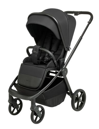 עגלת תינוק דגם סיאלו XL - ריפוד שחור / ידית שחורה / שלד שחור
