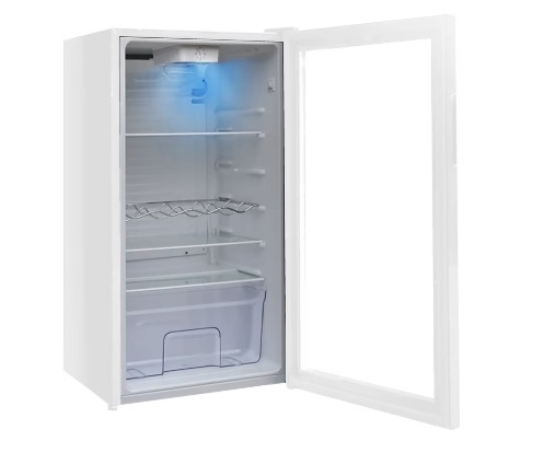 מקרר משקאות 90 ליטר ויטרינה לבן