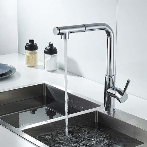 ברז מטבח נשלף CLOD שחור AQUILA PREMIUM