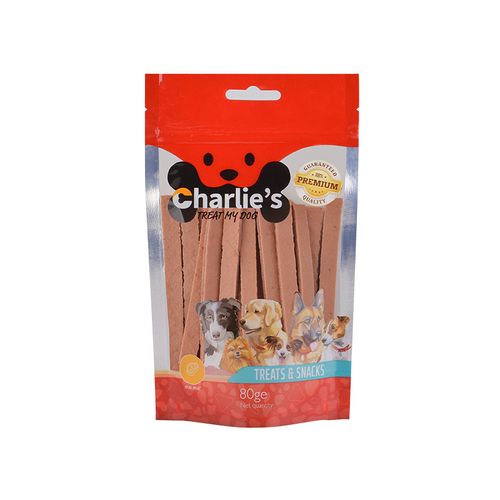 חטיף צ'ארליס רצועות כבש לכלב 80 גרם Charlie's